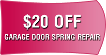 20% off garage door spring repair