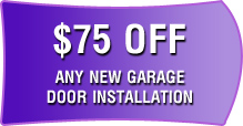 $75 off new garage door installation